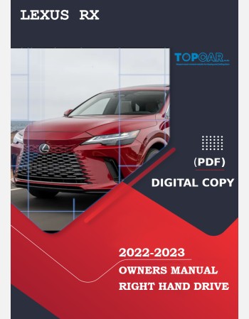 lexus rx 2022-2023 owners manual in english